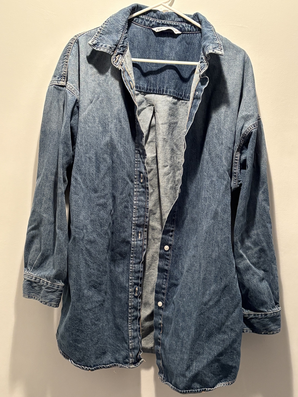 Zara Light Blue Oversized Denim Jacket
